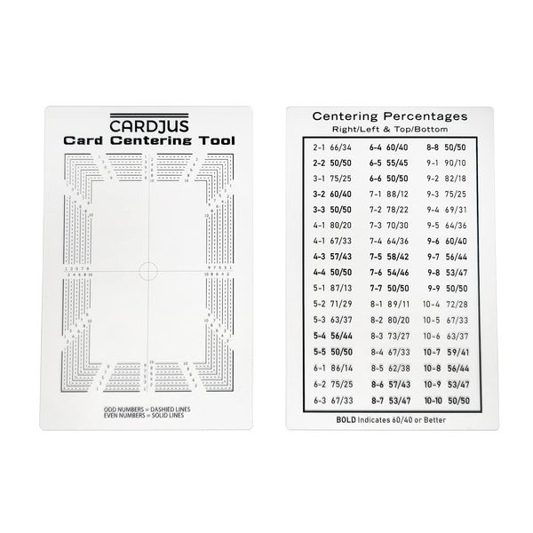 CARDJuS Centering Tool Card Grading 88mm x 63mm Card Size
