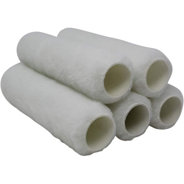 Pro Grade - Paint Roller Covers - 3/8 X 9 Inch White Nylon 5 Pack