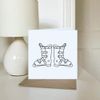 'Ski Boots' Blank Greeting Card (GC00003724)