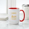 CafePress Hacker Computer Codes And Beer Cybersecurity Mugs 15 oz (444 ml) Ceramic Coffee Mug