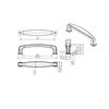 25 Pack Kitchen Bath Knox Cabinet Hardware Pull 96mm 3.75 Inch SN Nickel 623SN