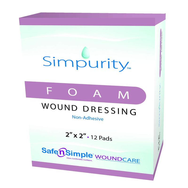 Safe n’ Simple Medical Foam Dressing for Wounds - 12 Pack Individual ...