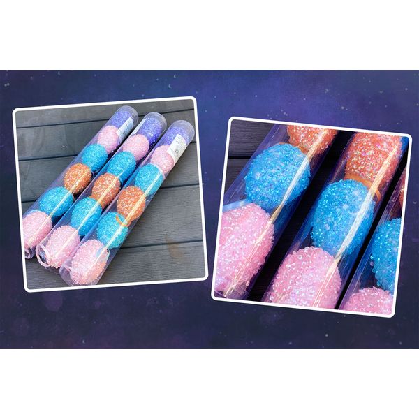 CLEARANCE Darice Easter Decor - Pastel Sequins Shimmer Eggs 24pc