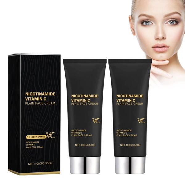 Advanced 2Pc Niacinamide Vitamin C Skin Cream,Multifunctional Niacinamide Vitamin C Black Tube Skin Cream,Niacinamid-Vitamin-C-Creme,Erhellt Die Haut Und Tönt Den Hautton Für Eine Natürliche Abdeckung