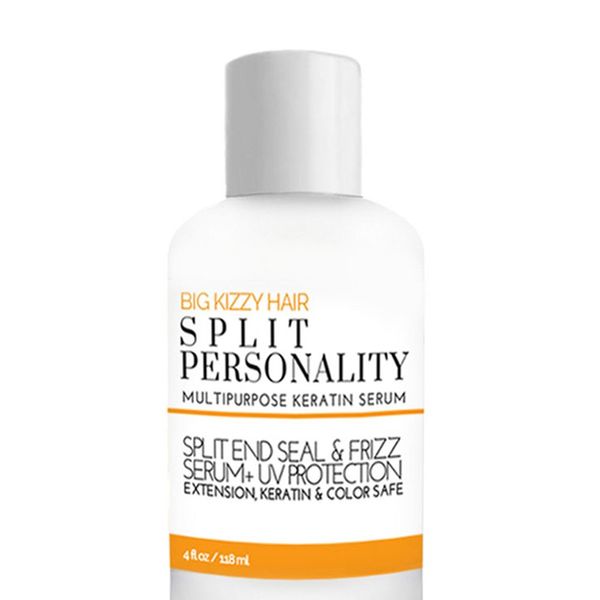 Big Kizzy Split Personality Serum - Keratin Split End Seal & Frizz Serum for Shine + Heat Protectant - Smoothing Cuticle Seal & UV protectant, 4oz