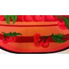 PRINTED NYLON KITCHEN RUG (nonskid back) (18" x 30"), RED CHERRIES, oval by BF