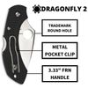 Spyderco Dragonfly 2 VG-10 Black Straight Blade C28PBK2