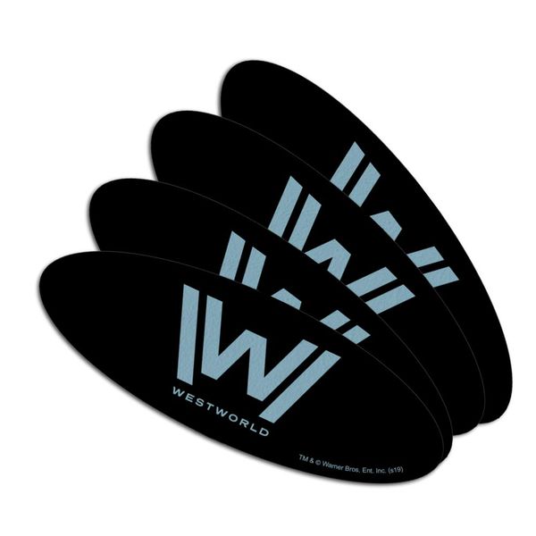 Westworld Logo Double-Sided Oval Nail File Emery Board Set 4 Pack