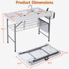 Portable Folding Fish Cleaning Table Camping Table w/ Faucet Hose Grid Rack