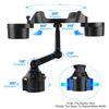 360° Rotating Car Cup Holder Expander Water Cup Tray Bottle Mount Stand Adapter