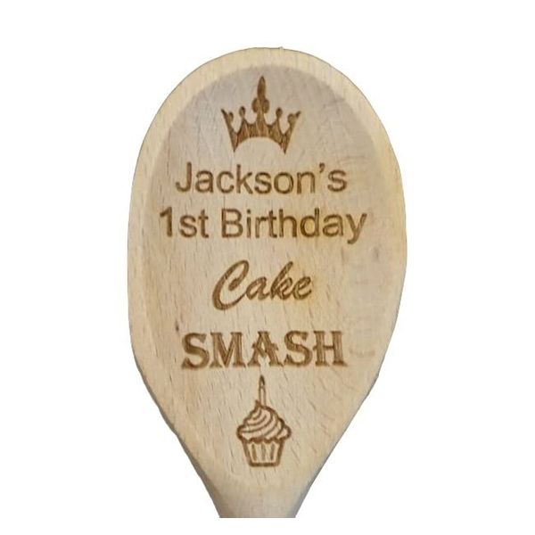 Baby First Birthday Cake Smash Spoon Personalised Keepsake