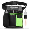WORKPRO Garden Tool Belt Single Side Garden Tool Pouch 5 Pockets Adjustable Belt