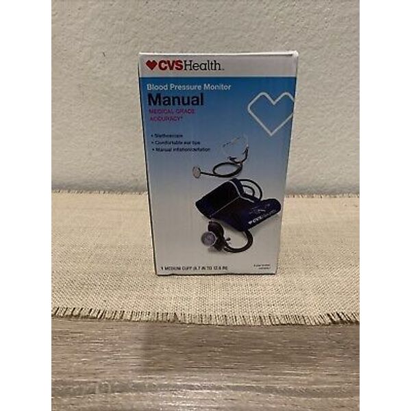 CVS Health Blood Pressure Monitor Measure Manual Stethoscope Medium Cuff