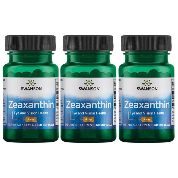 Swanson Zeaxanthin 4 Milligrams 60 Sgels 3 Pack