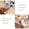 Kitchen Organizer with 3 Clear Drawers, Plastic Storage Box, Makeup Organiser & Coffee/Sugar Packet Racks