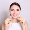 Isshah Biodegradable Bamboo Handle Interdental Brushes Between Teeth Cleaner Deep Clean Toothpick, Size 1 (0.45mm), 40 Count