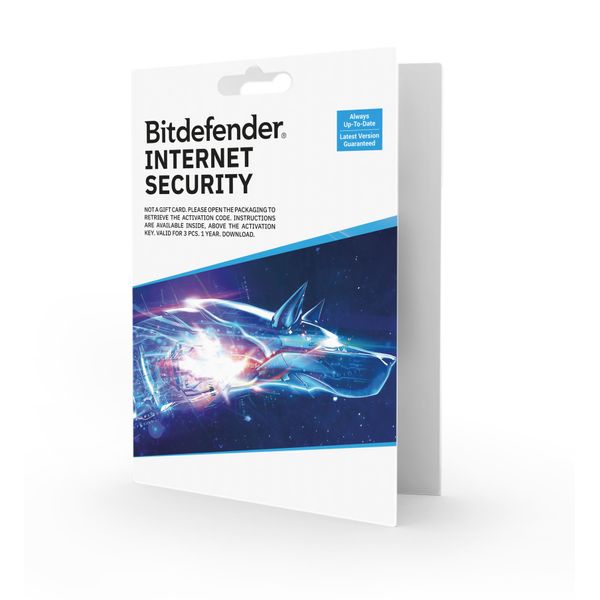 Bitdefender Internet Security 2025 | 3 Devices | 1 year Subscription | PC | Activation Code by Post