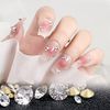 Nail Parts, Rhinestone, Crystal, Clear, Aurora Borealis, V-Cut Stone, Nail Stone, 0.08 / 0.16 inches (2 / 3 / 4 mm), Gel Nails, Deco Material, Deco Parts, Resin, Handicraft, Handmade, Set of 2