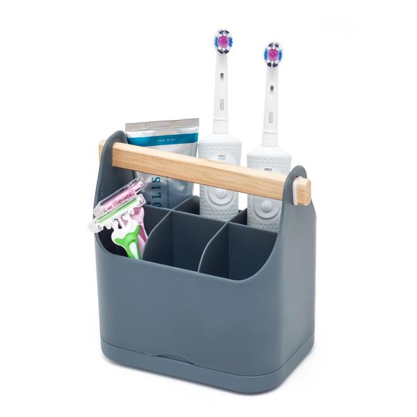 simplywire – Toothbrush Holder – Bathroom Organiser – Grey