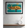 Mid Century Modern Bengal Cat Art Print cp4
