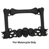 3D SKULL FLAMES BONES BLACK MOTORCYCLE LICENSE PLATE FRAME FOR DUCATI