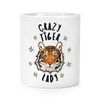 Crazy Tiger Lady Stars Makeup Brush Pencil Pot