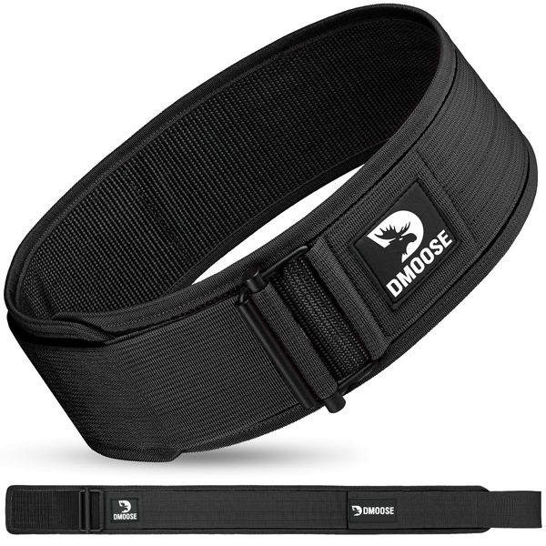 Dmoose Weight Lifting Belt, 4 Inch Autolock Nylon Belt, Functional Training Bodybuilding Fitness Belt for Strength Training, Powerlifting, Weightlifting Belt, Back Support Men Women