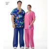 Simplicity 4101Women's & Men's Plus Size Scrubs, Paper, White, AA (S,M,L)