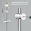SAMODRA Shower Riser Rail with Adjustable Shower Head Holder,66 cm Wall Mounted Shower Slider Rail (Chrome)