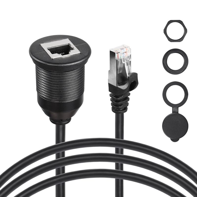 SinLoon RJ45 Panel Flush Mount Cable 3FT RJ45 Male to Female Car Flush ...