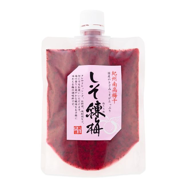 Perilla Plum, 6.3 oz (180 g), Salt Content Approx. 20%, Tube Included [Uses Kishu Nanko Umeboshi] Kneaded Plum, Neri Plum, Plum Meat (1 piece))