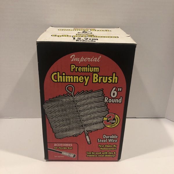 Imperial Mfg BR0183 Round 6" Premium Wire Chimney Cleaning Brush 1/4" Thread