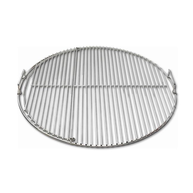 SnS Grills Slow ‘N Sear Easy Spin Charcoal Grill 2-Zone Cooking Grate, Stainless Steel Hinged Replacement - Tailgating & Backyard Cooking - 22” Inches