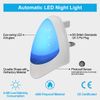 2 Pack Blue Automatic LED Night Light - Plug in & Energy Saving Dusk 2 Dawn LED Night Light Sensitive Night Light