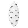 Mini Striped Bass Black and White Print Throw Pillow
