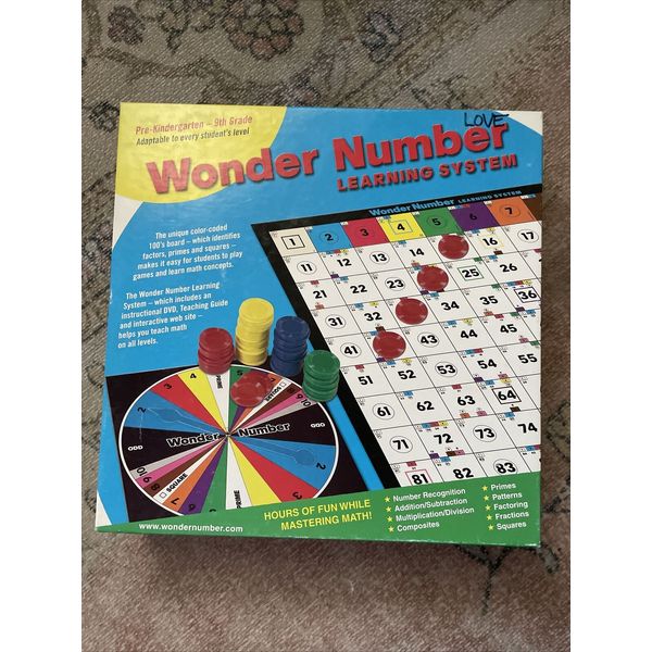 VTG 2007 Wonder Number Learning System*educational*pre-k To 9th Grade