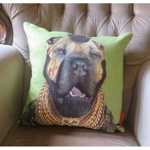 FOOL SPECIAL FORCES TV CHANNEL AMERICAN BULLDOG PETS ROCK CUSHION COVER ONLY