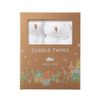 ANGEL DEAR Cuddle Twins Blankie, White Bunny