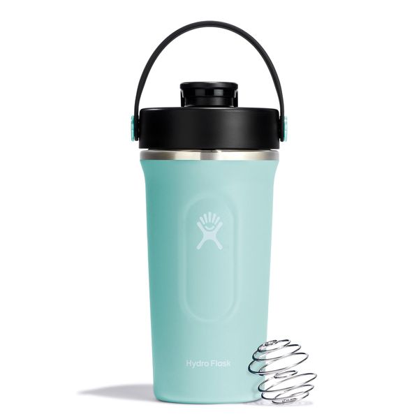 Hydro Flask - Insulated Shaker Bottle 709 ml (24 oz) for Protein Shakes and Supplements - Leakproof Chug Spout - BPA-Free - Dew