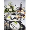 Mud Pie Stoneware Salad Plate, Lines, 8.5" dia