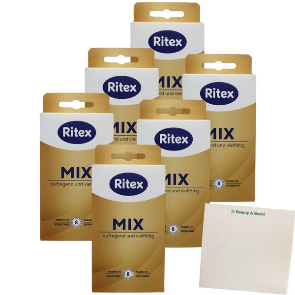 Ritex Mix Pack of 6 (6 x 8 Condoms) + usy Block