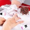 Olakin Nail Sanding Belts[100 Pcs], 180# Sanding Bands, Grit Sanding Sleeves, Sanding Caps, for Manicure Nail Care Nail Design