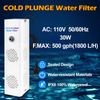Cold Plunge Filter, 500 GPH Cold Pod Ice Bath Tub Filter, Ice Bath & Cold Plu