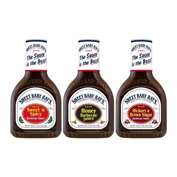 Sweet Baby Ray's Hickory & Brown Sugar, Honey and Sweet n Spicy Barbecue Sauce Variety Pack, 3 ct.