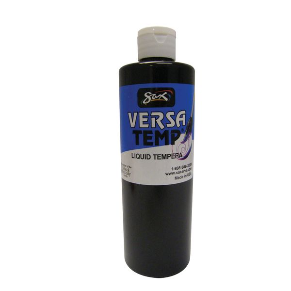 Sax Versatemp Heavy-Bodied Tempera Paint, Black, 1 Pint - 1440686, 16 Fl Oz (Pack of 1)