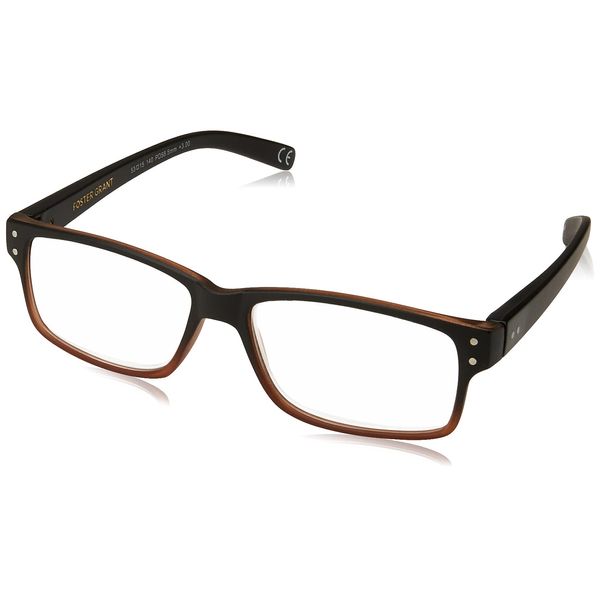 Foster Grant Thomson Reading Glasses, Brown/Transparent, 53 mm