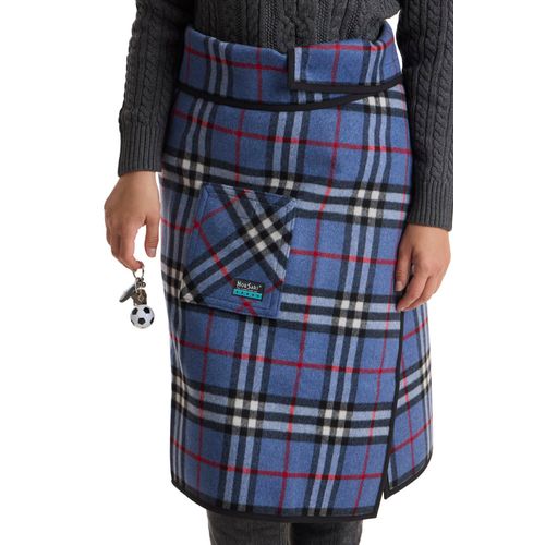 NorSari ‘The Wearable Blanket’, The Tartan Plaid, Azure Blue