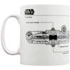 Star Wars Kaffeebecher in Geschenkbox (Millennium Falcon Sketch Design) 11oz Keramiktasse - Offizielles Lizenzprodukt