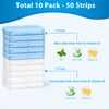 Braces Wax, 10 Pack 50 Precut Wax Strips 350+ Dots, Includes Separate Cases,Big Storage Box & 2 Applicator Tools, Food-Grade Premium Dental Wax- Stick Better(Unscented/Mint +Aloe Vera +Vitamin E)