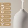 Diffuserlove Ceramic Diffuser 160ML Essential Oil Diffusers Aromatherapy Essential Oil Diffuser for Room Air Diffuser for Home Bedroom Stone Diffuser White (Size:6.8" H x 3.6" W)